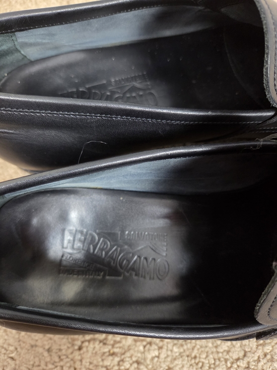Salvatore Ferragamo Black Leather Bit Loafers